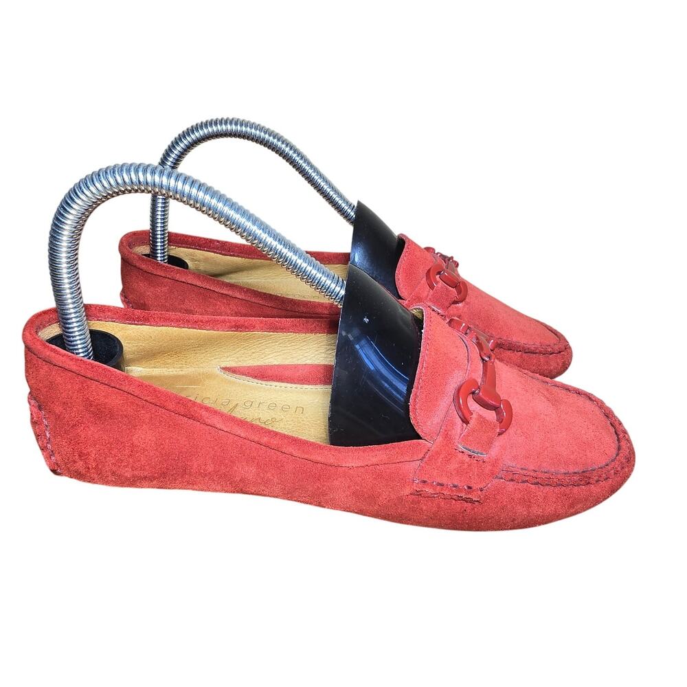 Patricia Green A Mano Deep Red Suede Brazilian Horsebit Professional Loafer 7 M - Picture 3 of 7